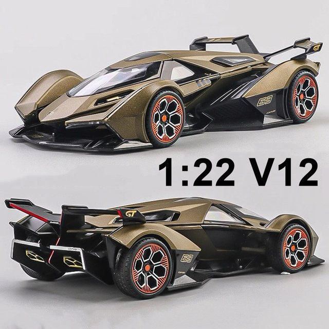MAKEDA Lambo V12 GT Veneno Sportwagen, 1:22, Metall, mit Sound und Licht - Bild 1