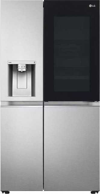 LG Side by Side Kühlschrank GSXV90BSDE in Edelstahl Silber - Bild 1