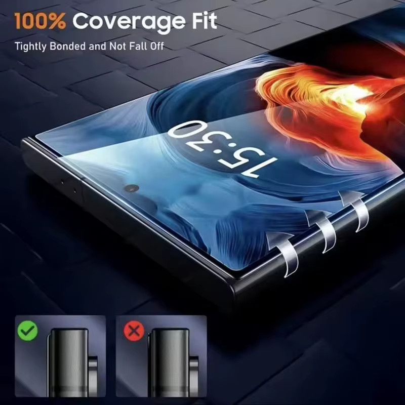 5er Pack Displayschutzfolie aus Glas mit oleophober Beschichtung für Samsung Galaxy S21 S22 S23 S24 S25 Ultra und S24 Plus in Transparent - Bild 4