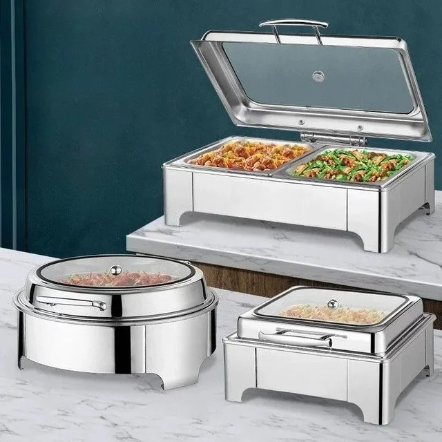 HAOYUNMA Buffet-Isolierofen aus Edelstahl in Silber mit elektrischer Heizung für Hotels und Kantinen - Bild 1