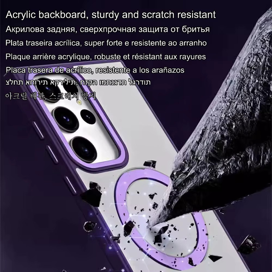 Transparente magnetische Acryl-Schutzhülle für Samsung Galaxy S25 Edge, S23 FE, S24 Ultra und S22 Plus mit MagSafe-Kompatibilität - Bild 2
