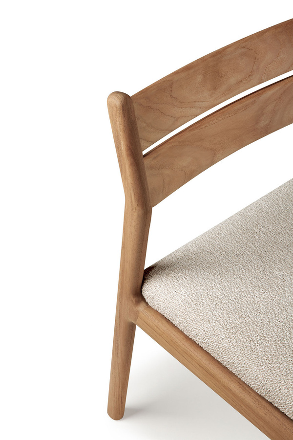 Ethnicraft Jack Outdoor Dining Stuhl in Braun mit Polsterkissen - Bild 2