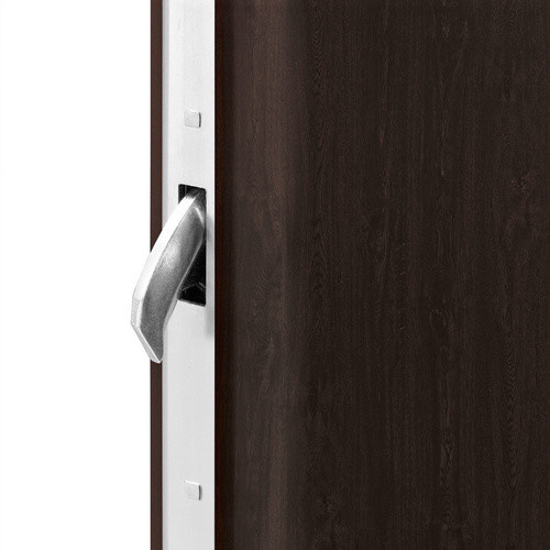 Splendoor Haustür PULA Prime aus Aluminium in Nussbaum Braun mit Glaseinsatz, B: 110 cm, H: 210 cm, T: 7 cm - Bild 2