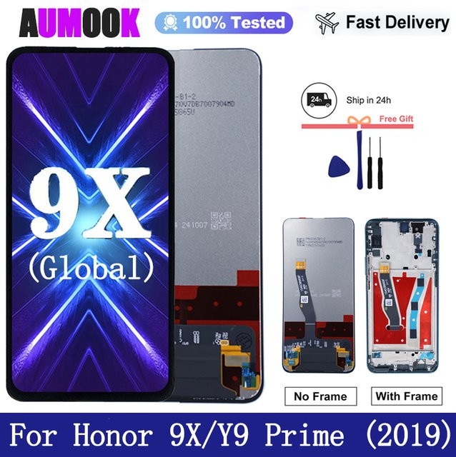 LCD-Display Ersatz mit Touchscreen Digitizer für Huawei Y9 Prime 2019 und Honor 9X in Schwarz - Bild 1