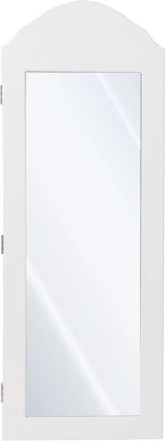 ML-Design Schmuckschrank mit Spiegel Weiß, H: 95 cm, B: 35 cm, T: 9 cm - Bild 2