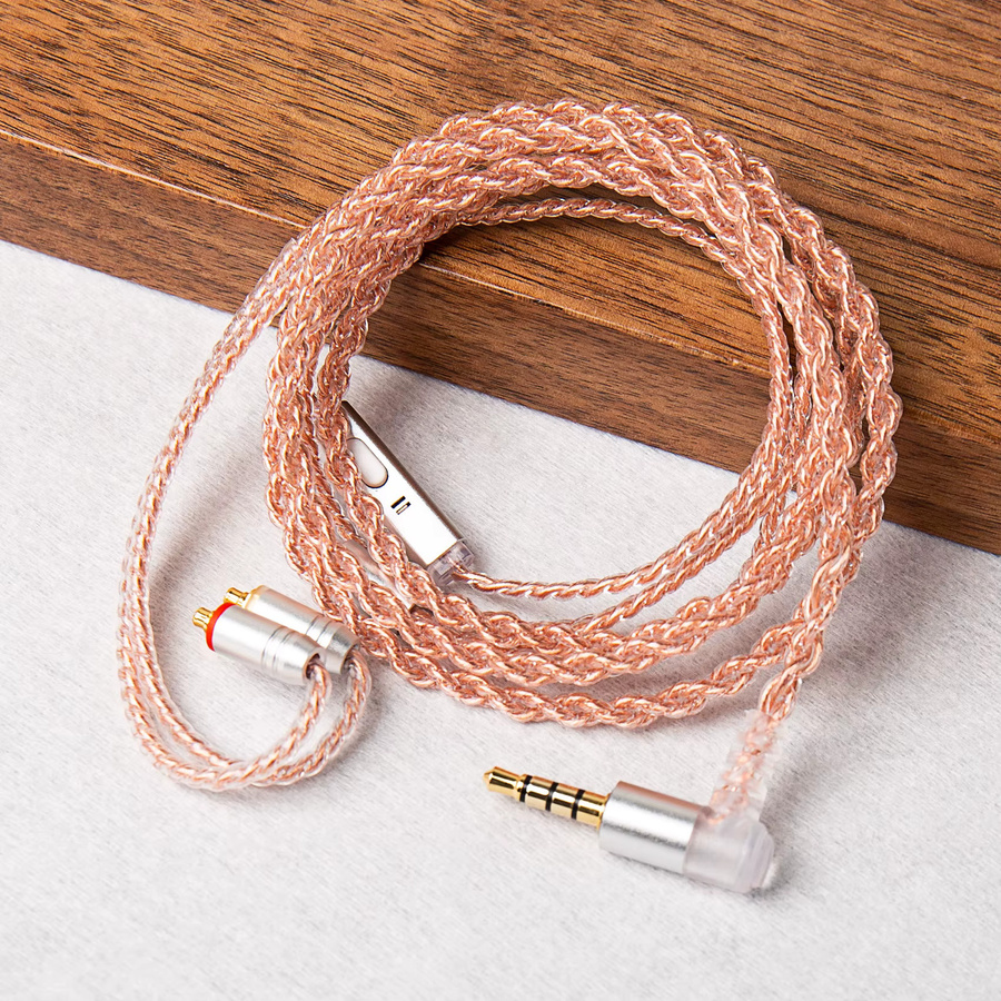 KBEAR Upgrade-Kabel mit Mikrofon, 0,78mm 2PIN HiFi Reinkupfer-Kabel mit 3,5mm Stecker, kompatibel mit ES4 ZST ZSTX ZSR - Bild 2