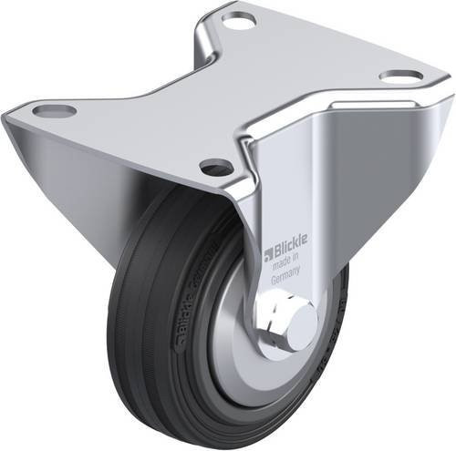 Blickle Bockrolle B-VPP 80R-FA in Schwarz und Silber, Rad-Durchmesser: 80 mm, Tragfähigkeit: 50 kg - Bild 1