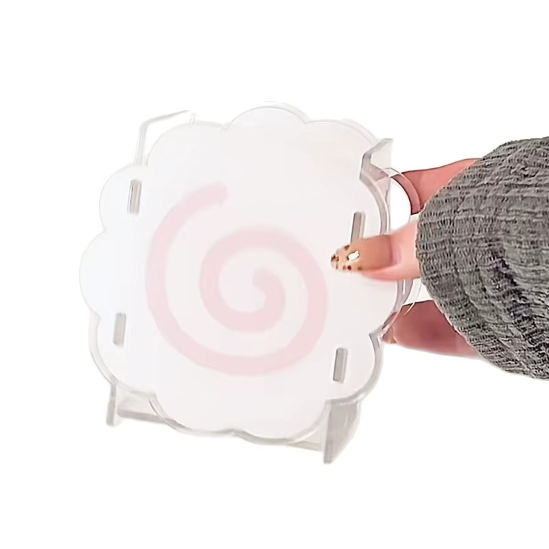 TPXCKz Stifthalter aus Acryl in Fischkuchenform und Wolken-Design, transparenter Schreibwaren-Organizer mit Spiral-Design - Bild 4