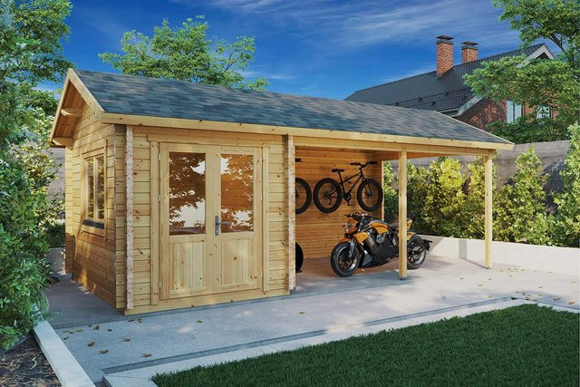 Carport Arthur mit Schuppen B/T: 7 x 3 m - Bild 1