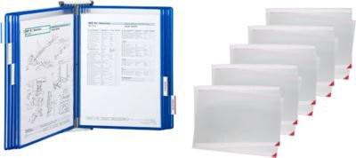 Tarifold Wandsichttafelsystem Wandelement in Blau mit 10 Sichttafeln und 5 Sichthüllen - Bild 1