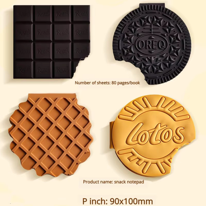 Kompaktes Mini-Notizbuch in Dessertform mit Hardcover und unbeschriebenen Seiten in Multicolour - Bild 5