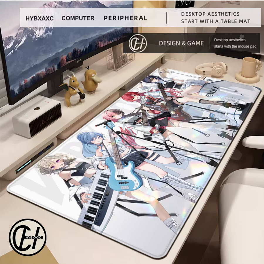 HYBXAXC Anime-Mauspad VSPO Hinano Tachibana, erweiterte Schreibtischunterlage aus Gummi, Multicolor - Bild 2