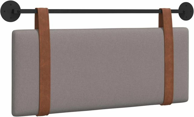 vidaXL Wandmontiertes gepolstertes Wandpaneel in Taupe mit Kunstleder-Optik, B/H/T: 110 x 55 x 5 cm - Bild 1