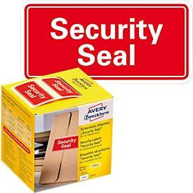 Avery Zweckform Security Seal Sicherheitsetiketten rot, rechteckig, B: 38 mm, H: 20 mm, 1 Rolle mit 200 Stück - Bild 1