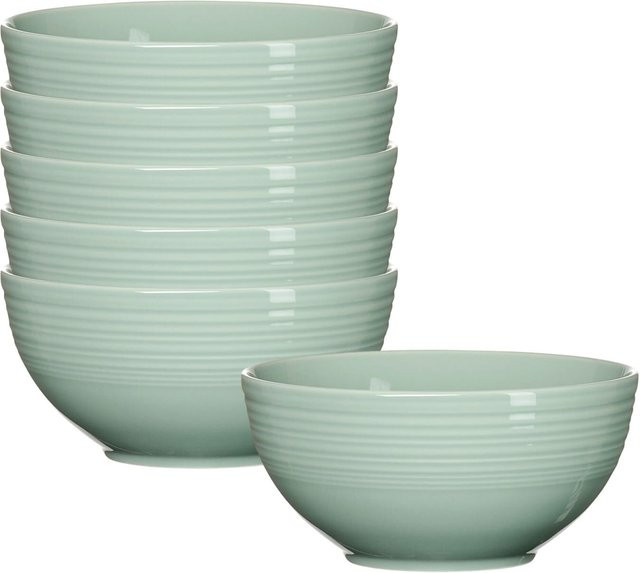 Ritzenhoff & Breker Müslischalen Levi aus Keramik, Grün, 6er Set, Durchmesser: 15 cm - Bild 1