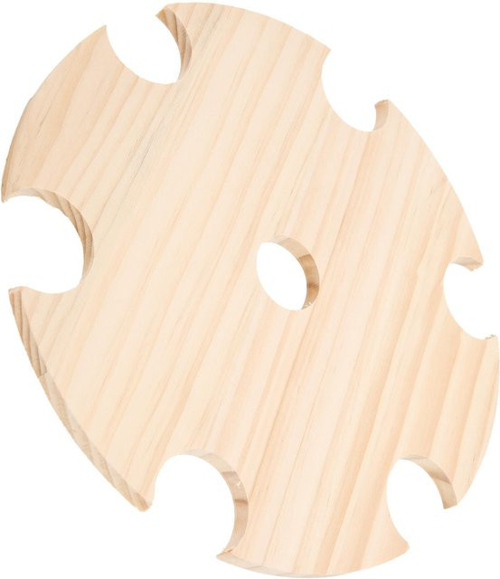 Igeteck Weinglas-Abtropfständer und Flaschenhalter aus Holz in Weiß/Beige für 6 Gläser und 1 Weinflasche - Bild 1