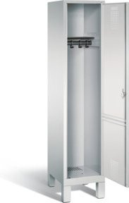 C+P Garderobenschrank Evolo in Lichtgrau mit Garderobenstange und Regalböden, H x B x T: 185 x 42 x 50 cm - Bild 1