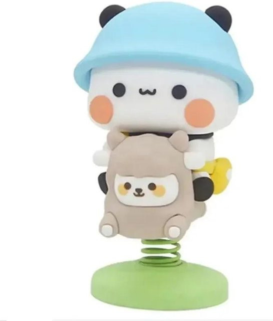 Kawaii Bubu Dudu Panda Bär Figur von Yiran Furniture in Weiß und Braun als kreatives Tier-Modell für Auto-Ornamente und Tischdekoration - Bild 1