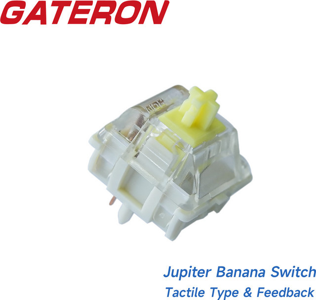 Gateron Jupiter Banane Mechanische Tastatur-Schalter, 5-polig, RGB, Gelb - Bild 1