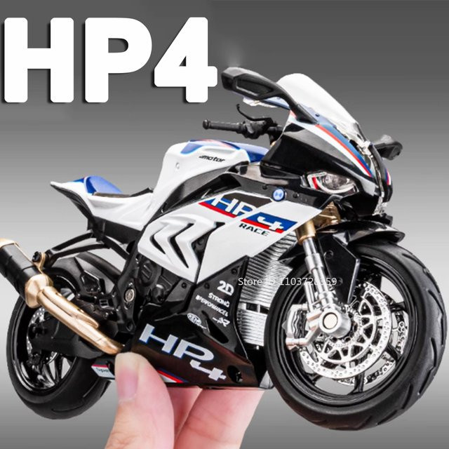 MAKEDA HP4 Modell Spielzeug, Miniatur Motorrad, 1:12, mit Licht und Sound - Bild 1