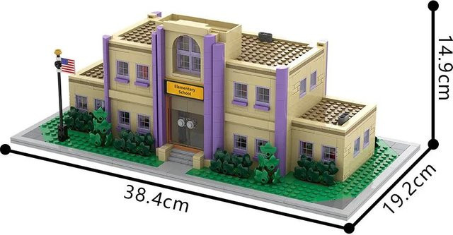 Gobricks Springfield Grundschule Architektur Bausteine ab 14 Jahren - Bild 1