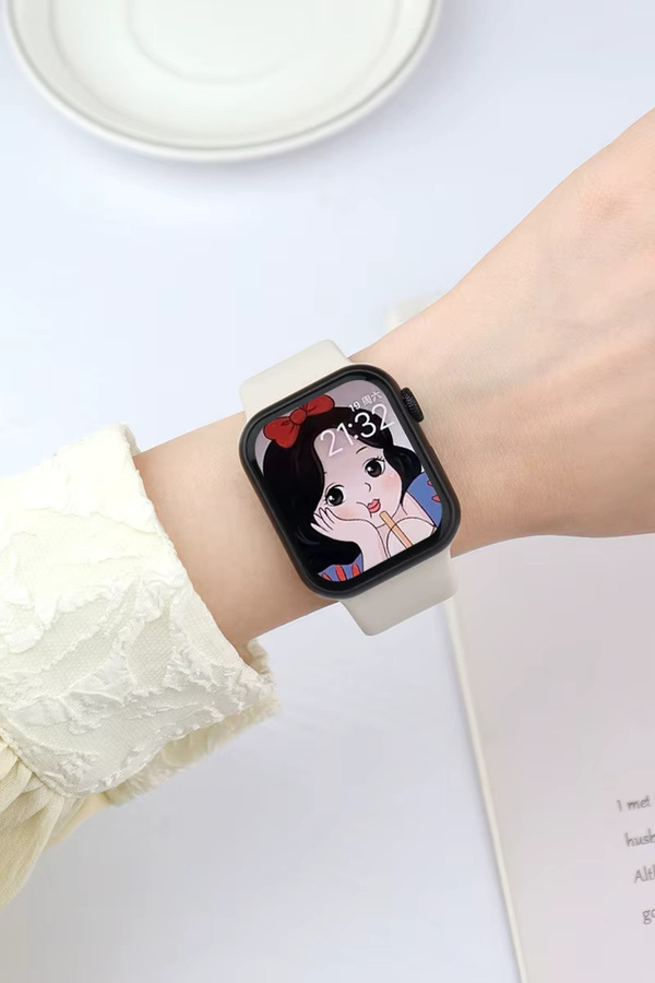 Uhrenarmband Silikon, Weiß, Unisex - Bild 2
