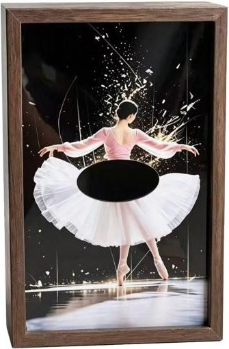 NovaLight Taschentuchbox Ballerina aus Walnussholz in Multicolour - Bild 1