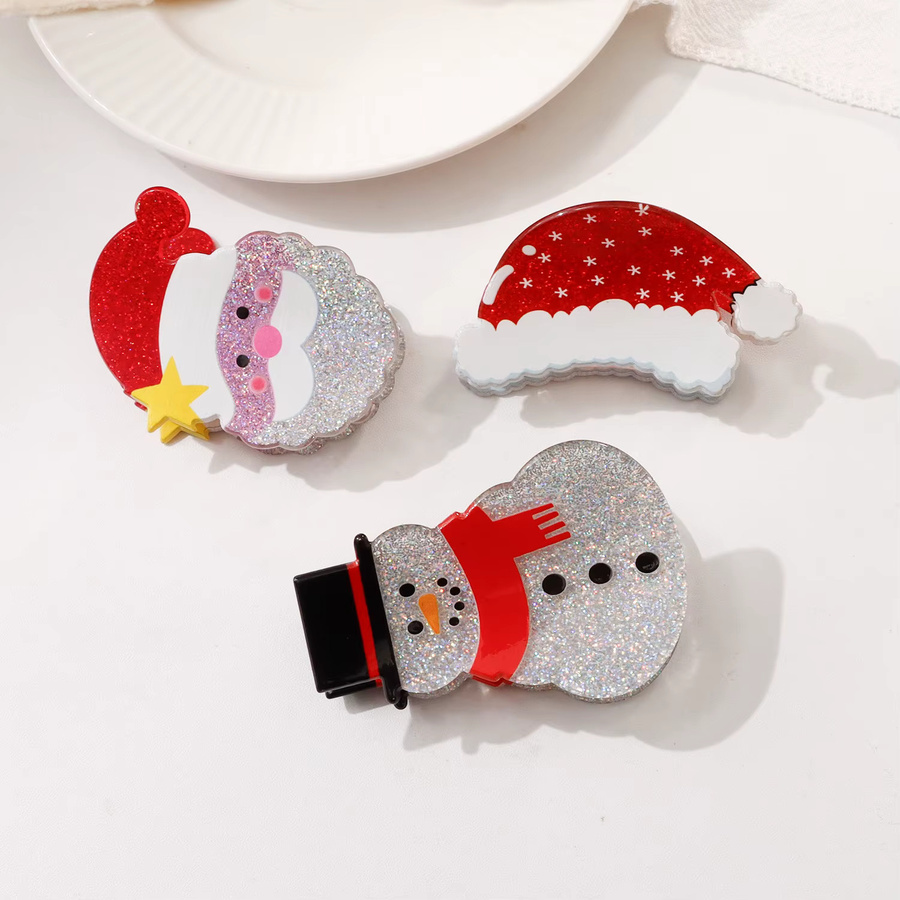 FENGCHE Haarklammer, Weihnachtliche Glitzer-Haarklammer - Bild 3