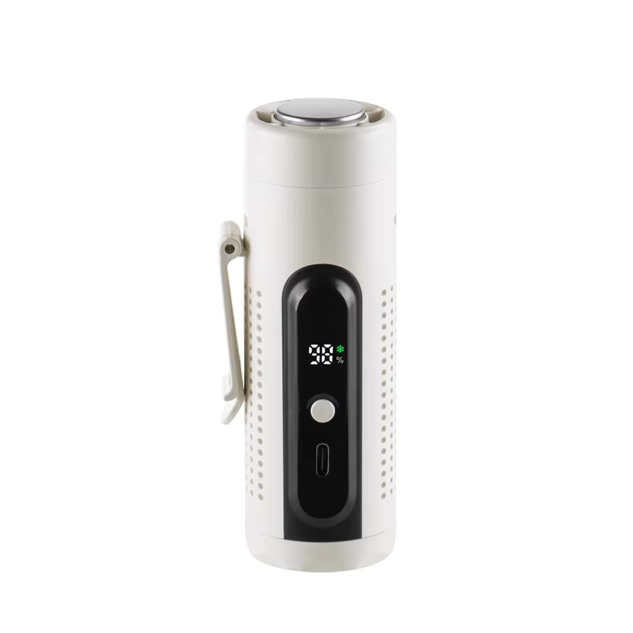 Cooskr Mini-Handventilator mit Turbo-Eiskühlfunktion und Kältekompresse, tragbarer Nackenventilator mit USB-Wiederaufladung und Taillenclip, erhältlich in Schwarz oder Weiß - Bild 7