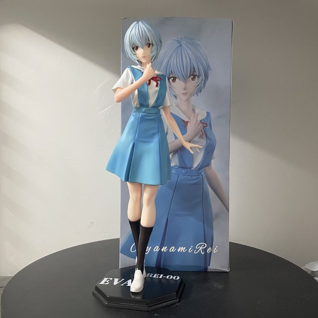 Bandai Ayanami Rei Figur Schuluniform, Anime Merchandise, Modell Statue, Einzelfigur - Bild 1