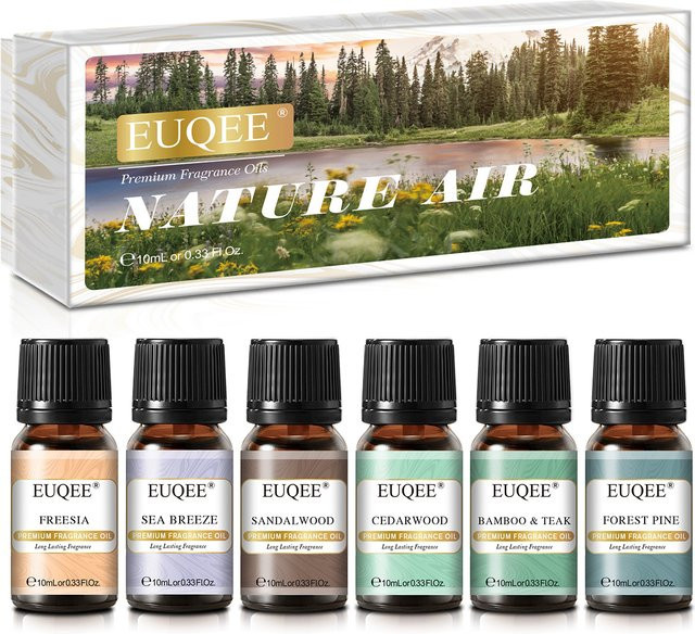EUQEE Duftöle-Geschenkset für Kerzenherstellung, 6-teilig, 10 ml pro Duft - Bild 1