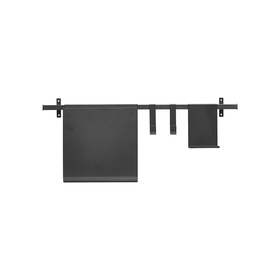 House Doctor Wandregal Virar aus Metall in Schwarz Matt, Breite: 80 cm - Bild 1