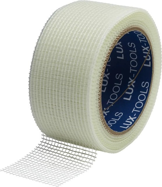 LUX-TOOLS Selbstklebendes Gipsplatten-Fugenband in Weiß, Breite: 5 cm, Länge: 25 m - Bild 1
