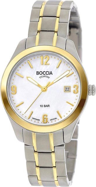 Boccia Damenuhr, Quarz, Titanium, 31 mm, Perlmutt, Saphirglas, 10 ATM - Bild 1