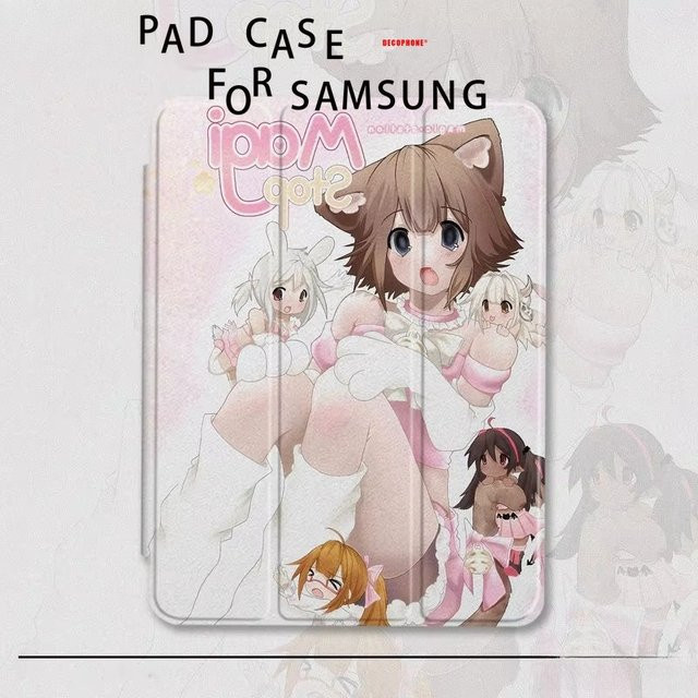 Samsung Schutzhülle mit Anime-Motiven für Galaxy Tab A8 A9 A11 FE Lite Plus S6 Lite S7 S8 S9 S10 FE, dreifach faltbar, Multicolour - Bild 1