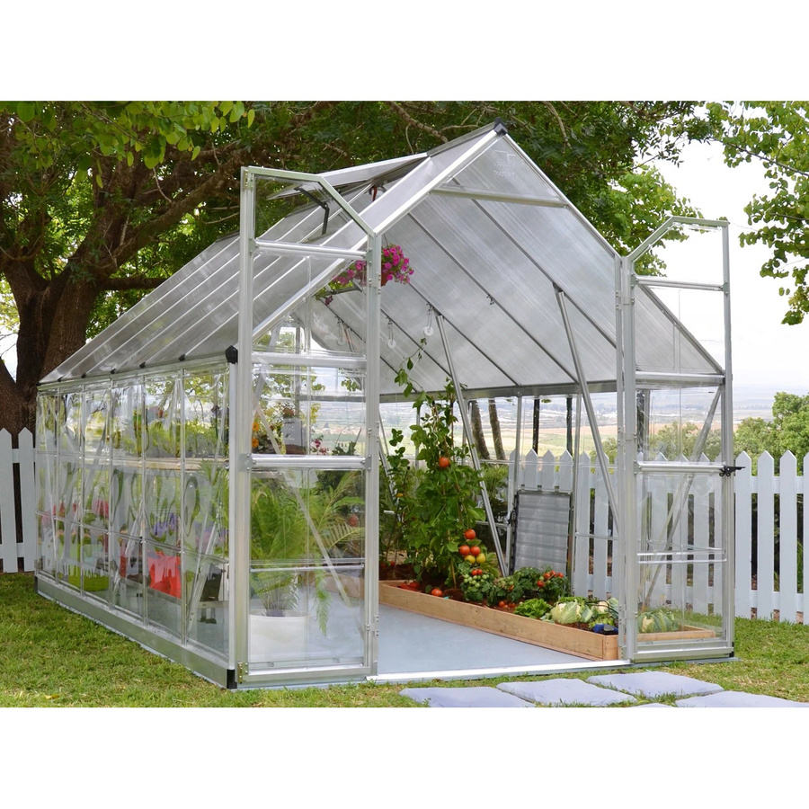Palram - Canopia Balance Gewächshaus Silber mit Polycarbonat-Seitenwänden B: 370 cm, T: 240 cm, H: 200 cm - Bild 2