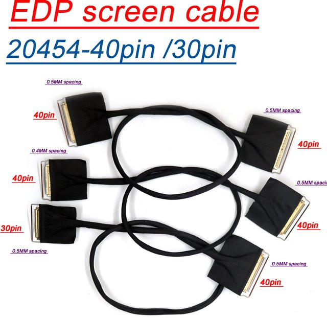 DYKBmetered Koaxiales EDP-Bildschirmkabel 40-Pin auf 30-Pin für 4K und 2K LCD-Displays mit USB-C auf DisplayPort Treiberplatine in Schwarz - Bild 1