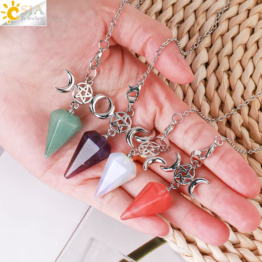 CSJA Jewelry Anhänger Kristall, Silber, Unisex - Bild 1