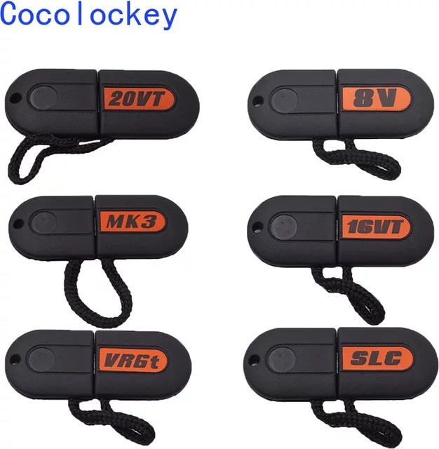 Cocolockey HU49 Uncut Blade Autoschlüsselgehäuse mit LED-Beleuchtung für VW 8V 16V 20VT TDI MK2 MK3 Golf G40 SLC VR6 G60 Schwarz ohne Logo - Bild 1