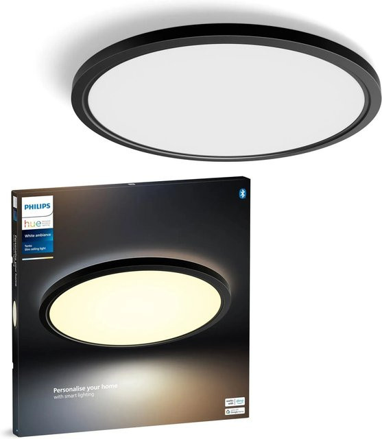Philips Hue LED-Panel Tento White Ambiance XL Schwarz Durchmesser: 54,2 cm - Bild 1