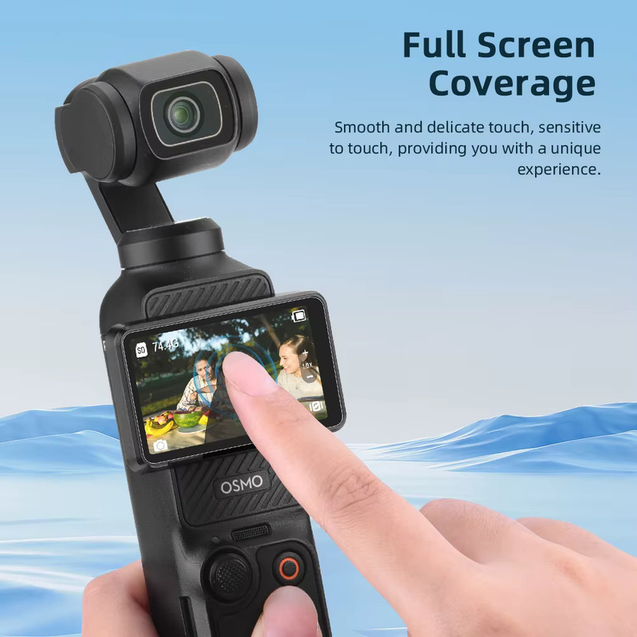 DJI OSMO Pocket 3 und 4 Objektiv-Schutzglas mit gehärtetem Displayschutz, transparent, staubdichtes Kamera-Zubehör - Bild 6