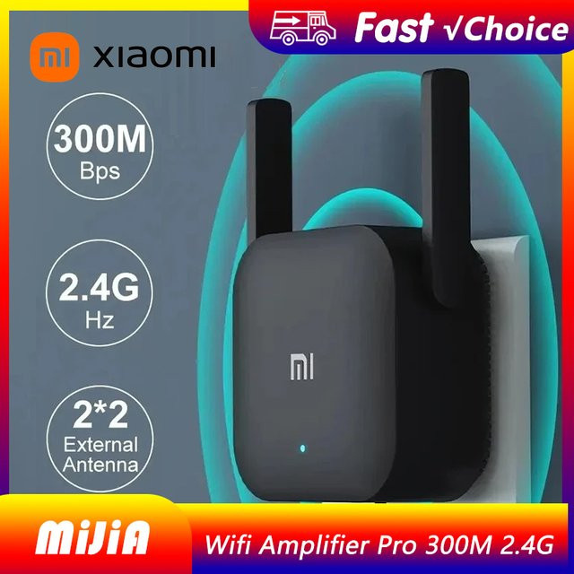 Xiaomi Mi Jia Wifi Verstärker Pro 300M Single-Band 2,4G Repeater in Schwarz - Bild 1