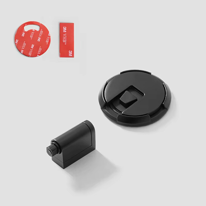 Winddichter unsichtbarer Türstopper von XMSJ mit Saugnapfbasis und polierter Metalloberfläche für Schlafzimmer und Badezimmer - Bild 3