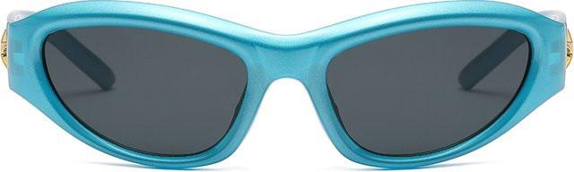 BYLEN Sonnenbrille Cat Eye, Vollrand, Kunststoff, Turquoise, Unisex - Bild 1