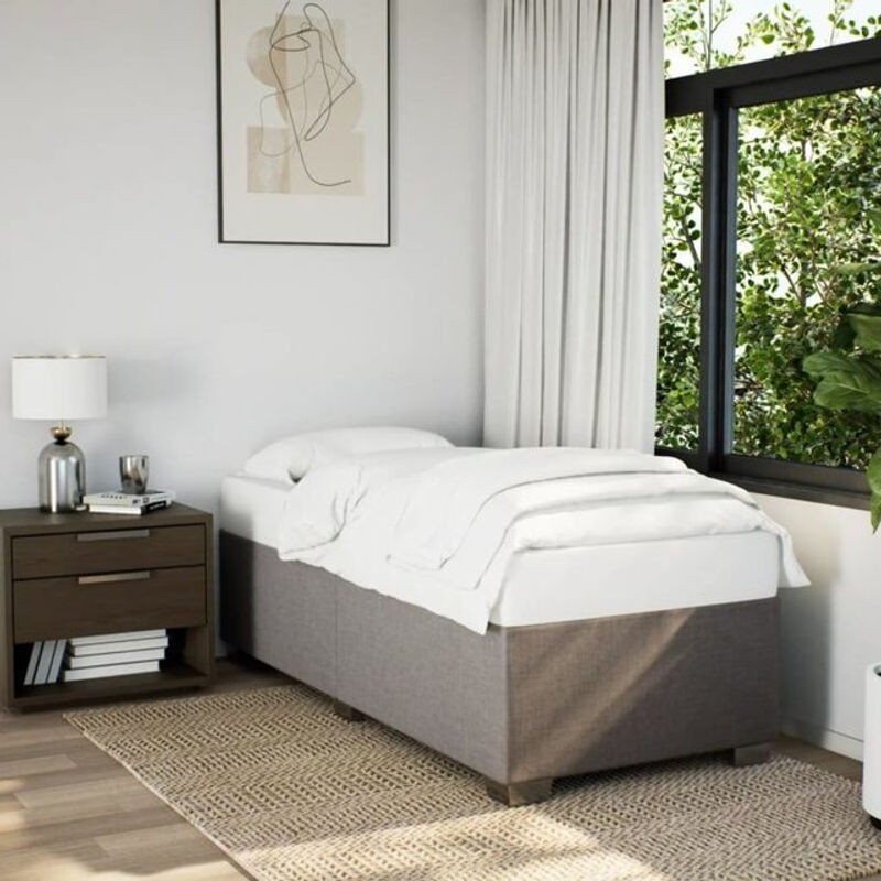 Polsterbett vidaxl in Taupe meliert mit Stoffbezug B/T: 100 x 200 cm - Bild 1