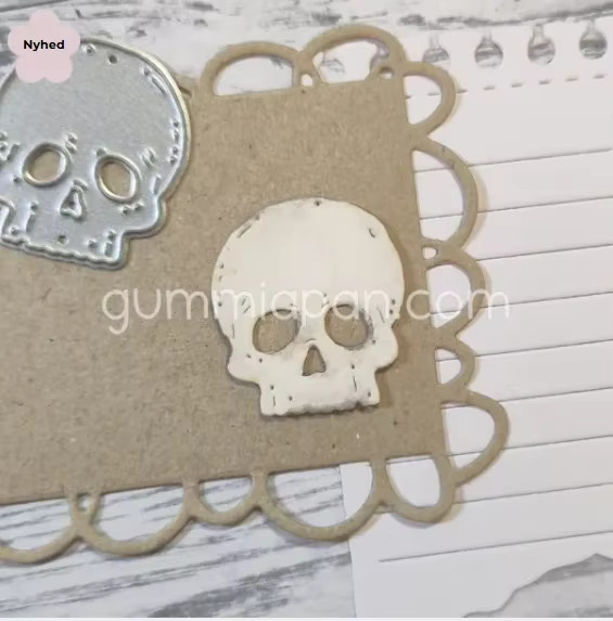 Metall-Stanzform Halloween-Schädel in Silber für DIY-Grußkarten, Scrapbooking und Dekoration - Bild 1