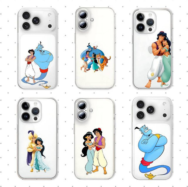 Retro Handyhülle Cartoon Aladdin im transparenten Design für Apple iPhone 17 16 15 14 13 12 11 Pro Max Mini Plus - Bild 1