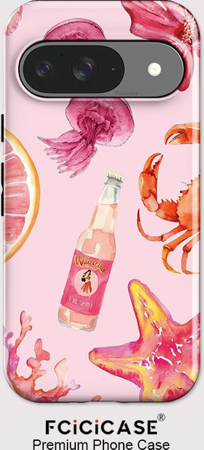 Fcicicase Handyhülle mit Seestern-Flaschendruck für Google Pixel 10 Pro XL 10 9 8 8A 7A matte Acryl-Doppelschicht-Abdeckung - Bild 1