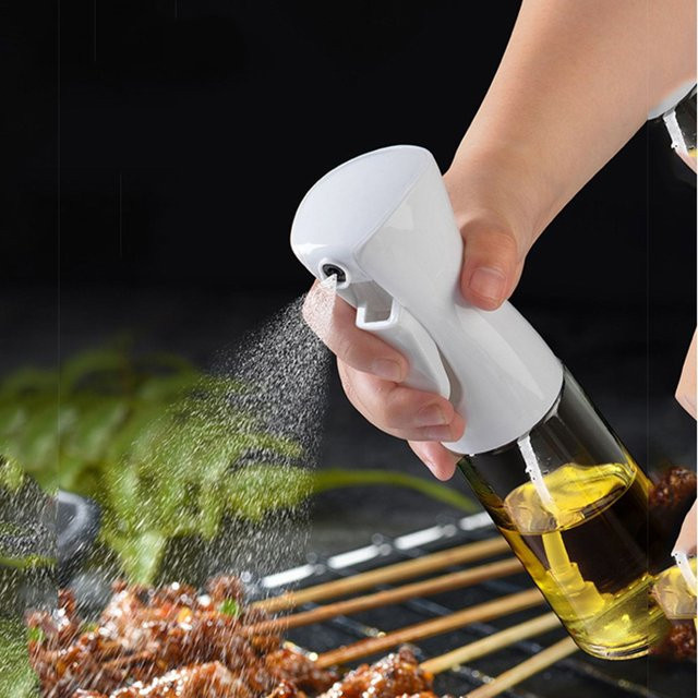 TWISTER.CK Öl Sprayer aus Glas in Transparent oder Weiß, 200 ml Sprühflasche für Küche, Salat und Grill - Bild 1