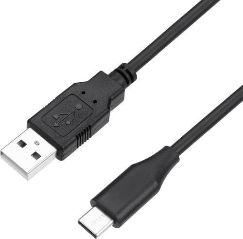 Perixx USB 2.0 Kabel mit USB-A und USB-C Stecker, Schwarz, 1,00 m - Bild 1